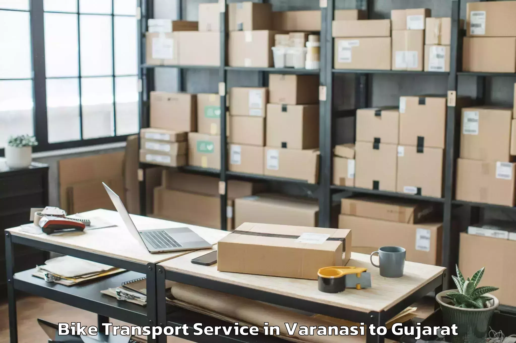 Book Varanasi to Gidc Bike Transport Online